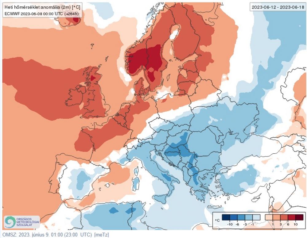 Hőmérsékleti anomália (06.12-06.18.)